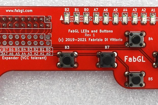LEDs and Buttons for FabGL Development Board