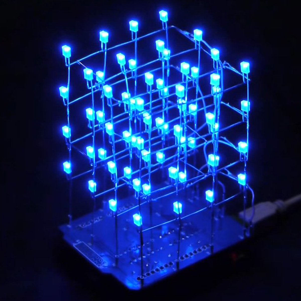 3D Light Cube 4x4x4 RGB LED Electronic Soldering Kit