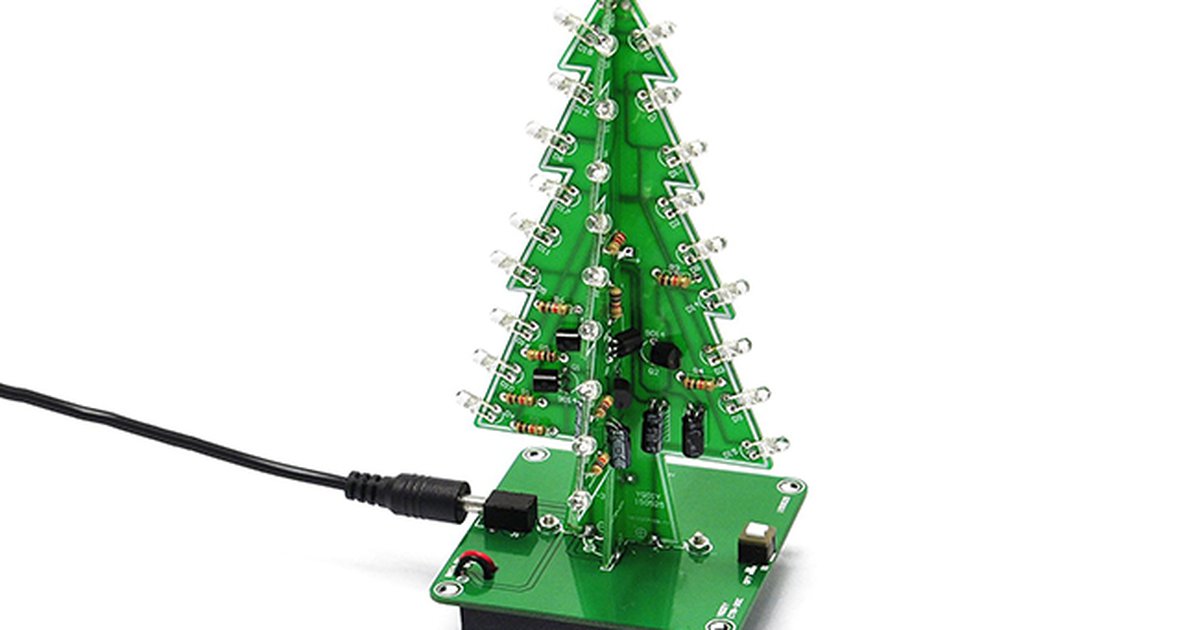 Diy Xmas Tree 7 Color Flash Led Kits 7213 From Icstation On Tin
