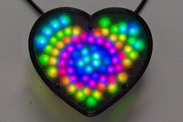 Lux Lavalier Heart- Wearable Light Art Pendant