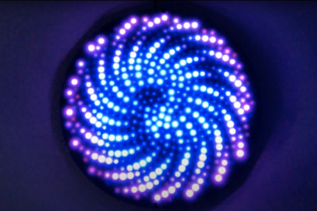 Fibonacci512 - 320mm disc with 512 WS2812B RGB LED