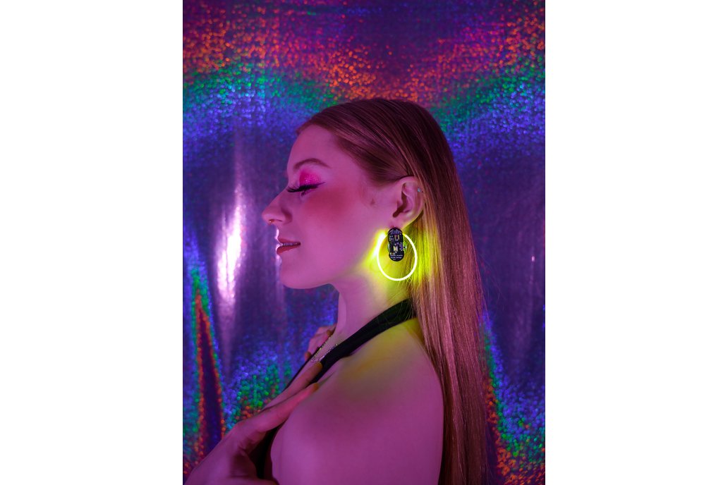 "Neon Noods" | "Noodle" Filament LED Earrings 1