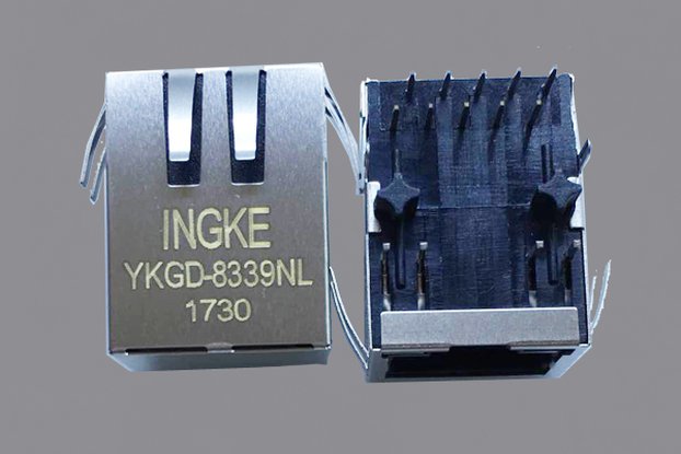 YKGD-8339NL 1000  Tab Down RJ45 Ethernet Connector