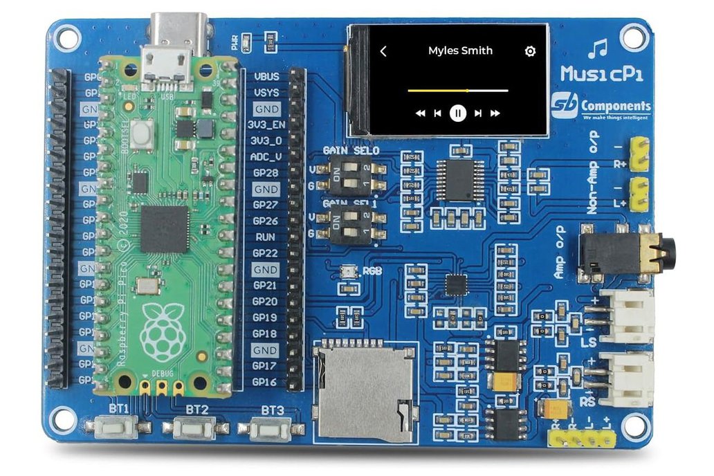 MusicPi Pico Audio Expansion Board with Pi Pico 1