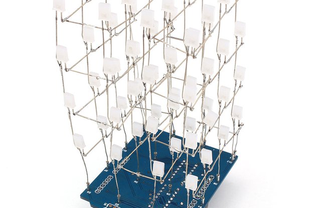 4X4X4 Blue LED Light Cube Kit