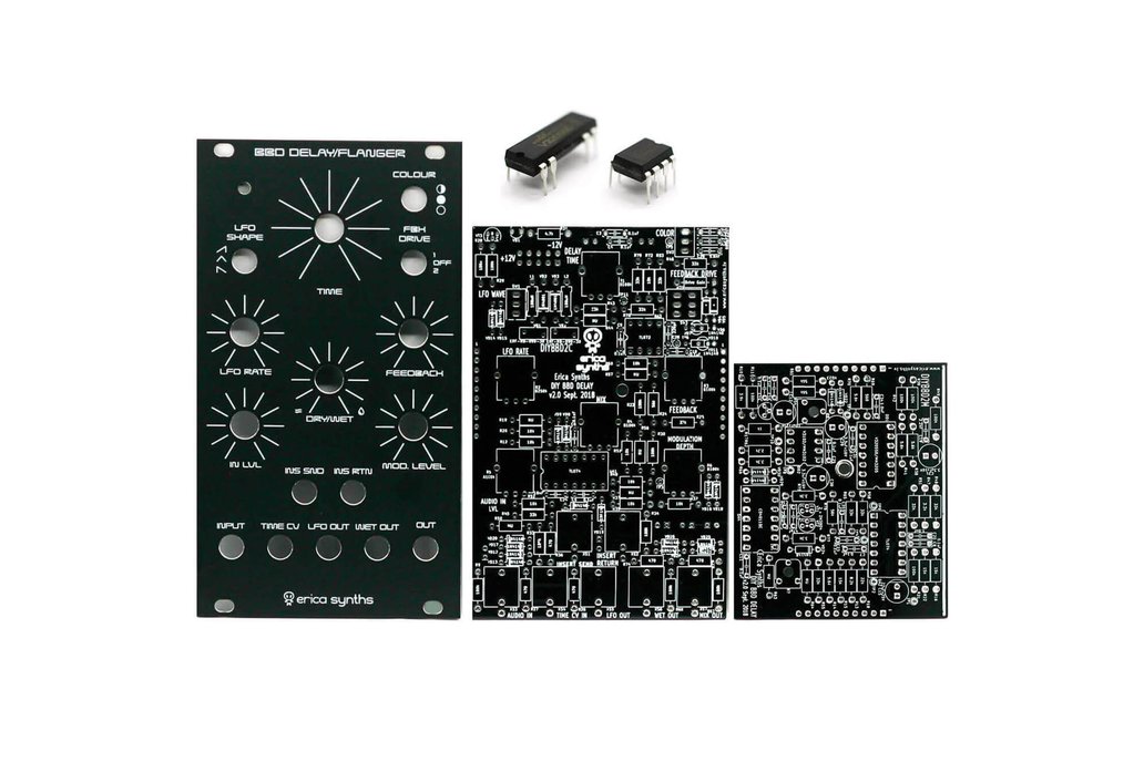 Erica Synths BBD Delay/Flanger PCBs, Panel and ICs 1