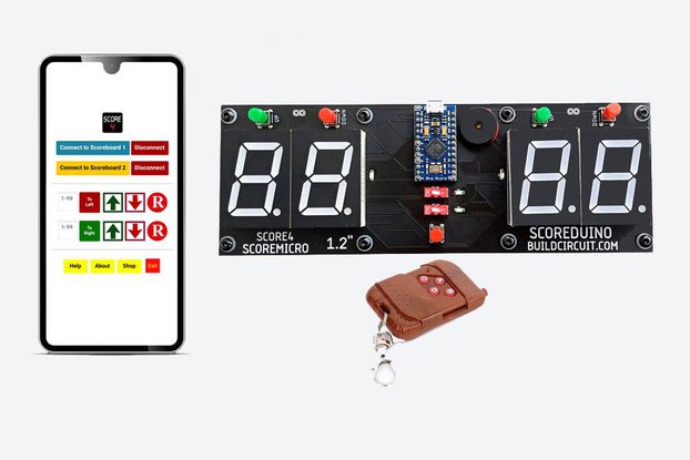 Digital scoreboard with Leonardo Pro Micro-1.2"