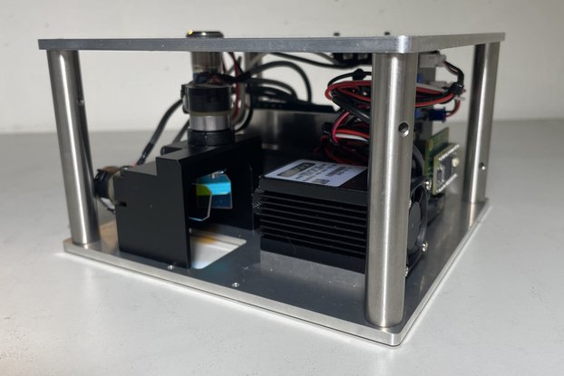 Programmable 405nm laser galvo system