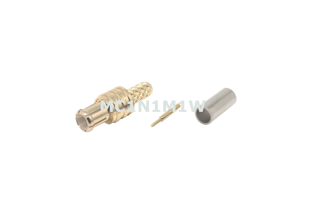 MMCX Plug Straight Connector Crimp MM1N1N1W-4 pcs