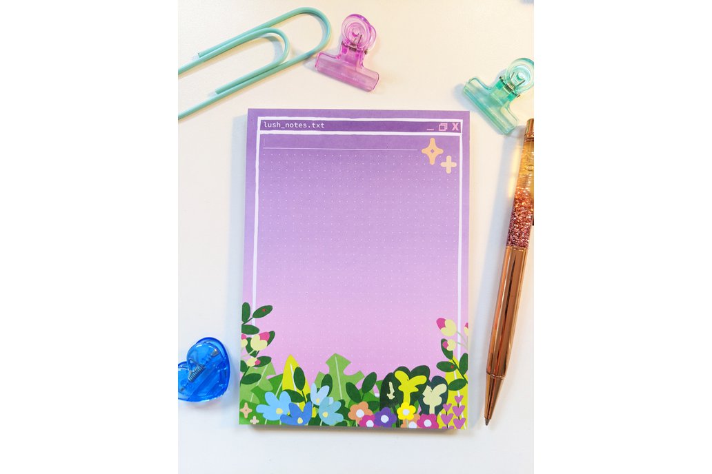 Lush Notes Tech Floral Notepad 1