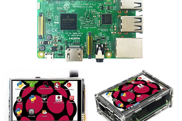 Raspberry Pi 3 Model B + 3.5" Display Kit