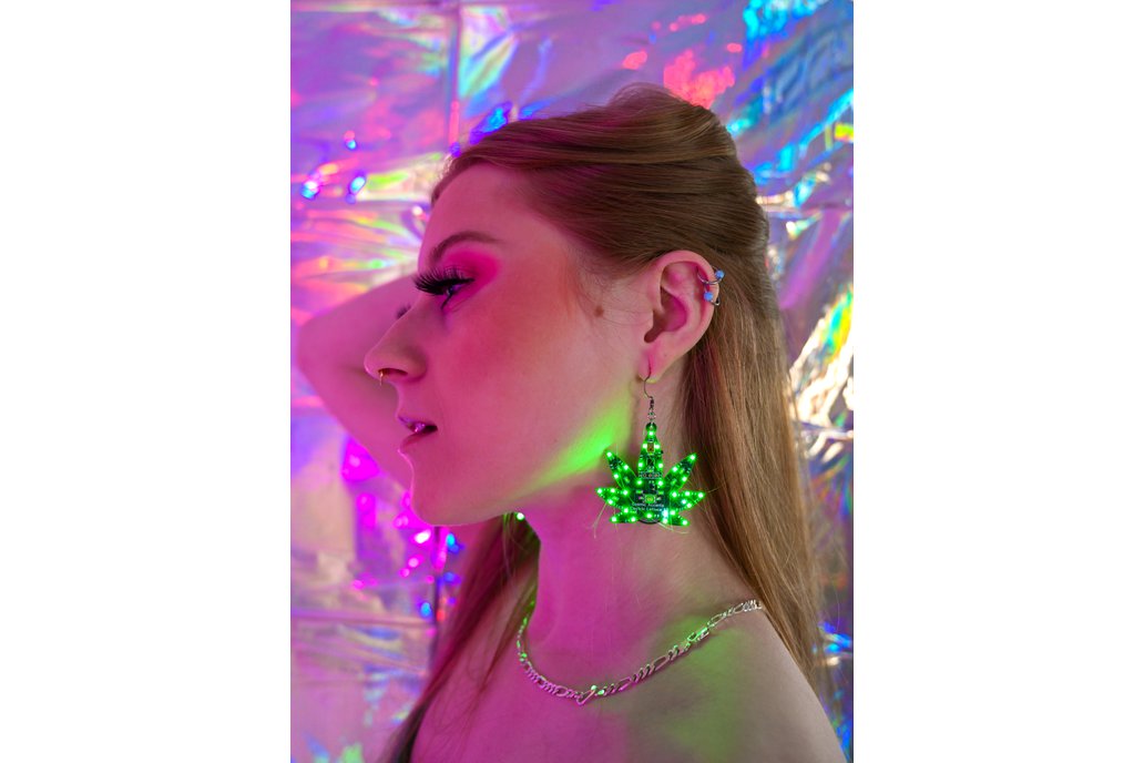 Electric Lettuce - Sound Reactive LED Earrings 1