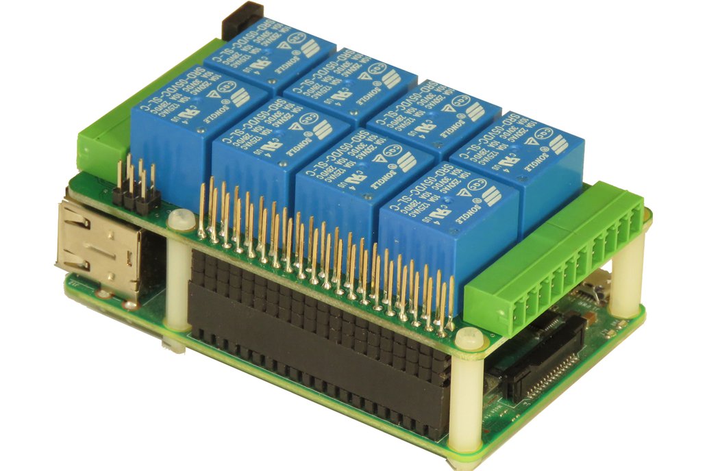 8-RELAYS Stackable Card for Raspberry Pi 1