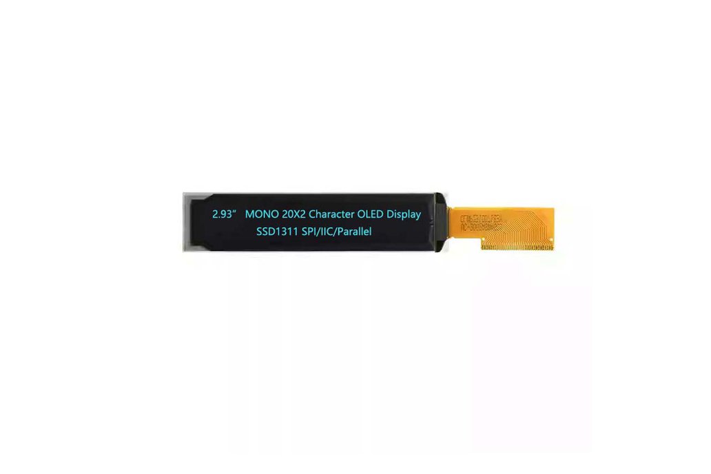 SPI 2.93"oled character display module US2066 blue 1