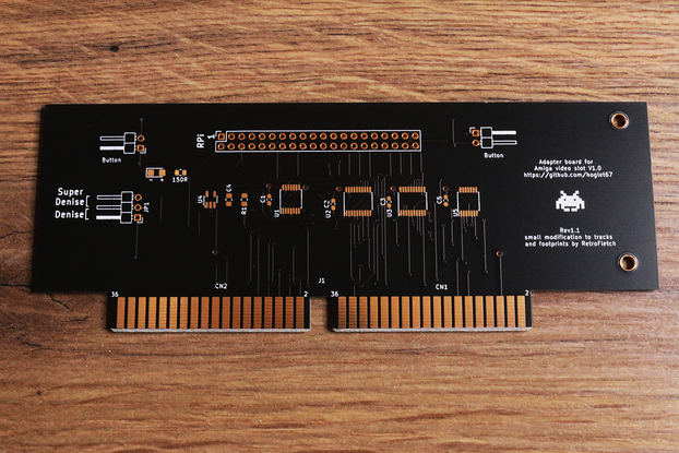 PCB Gold Plated Amiga HDMI adapter A 2000 / 3000