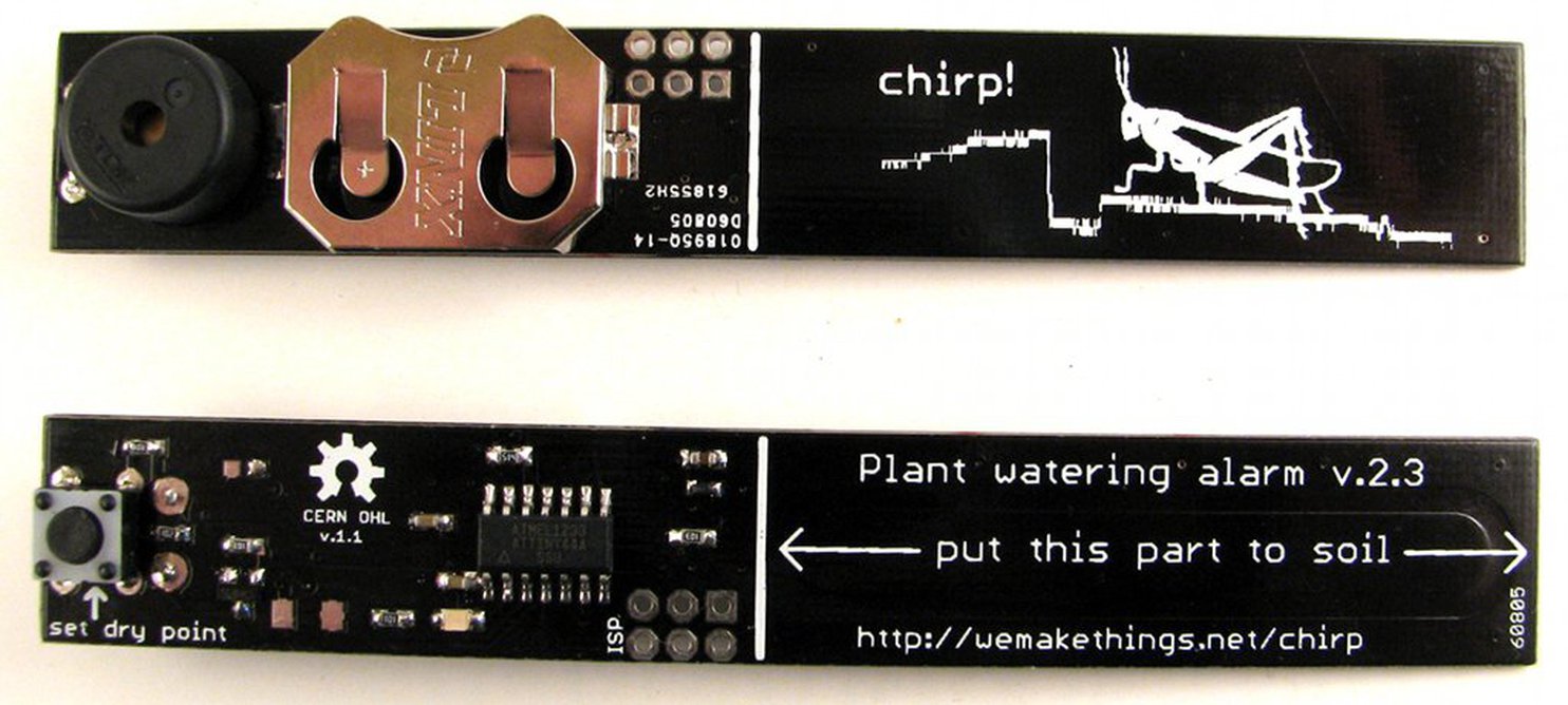 Chirp! plant watering alarm from Catnip electronics on Tindie