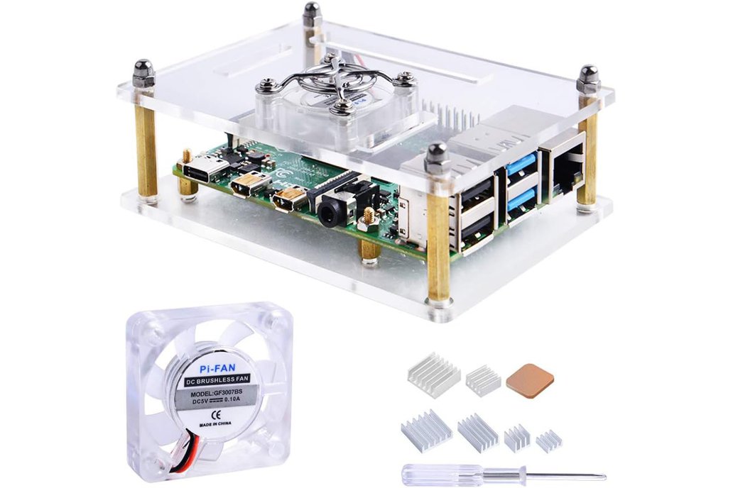 52Pi Acrylic Case for Raspberry Pi 4 Model B 1