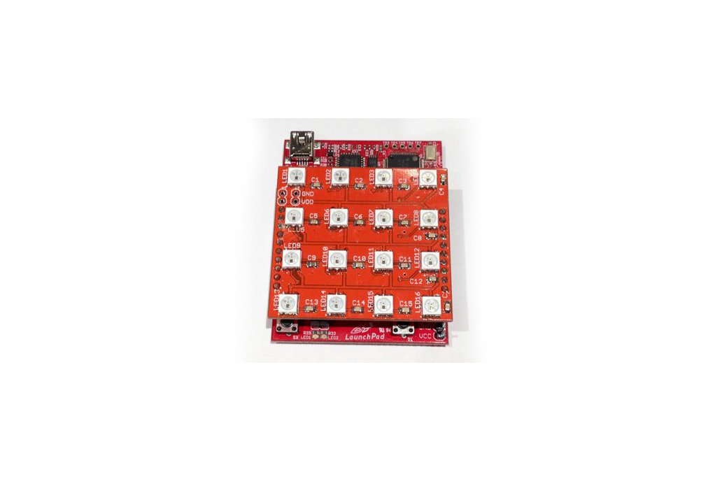 WS2812 RGB LED 4x4 Matrix Booster Pack PCB 1