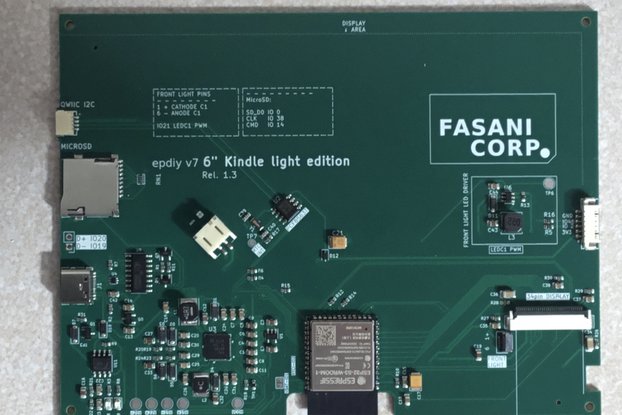 epdiy V7 8bit Kindle 6"parallel epaper controller
