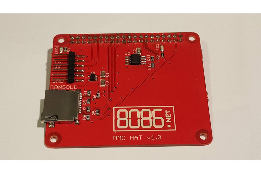 MMC (micro SD) HAT for the Raspberry Pi 1