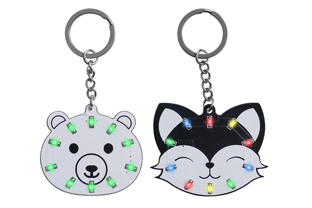 DIY Fox and Bear Keychain Soldering Practice Kit