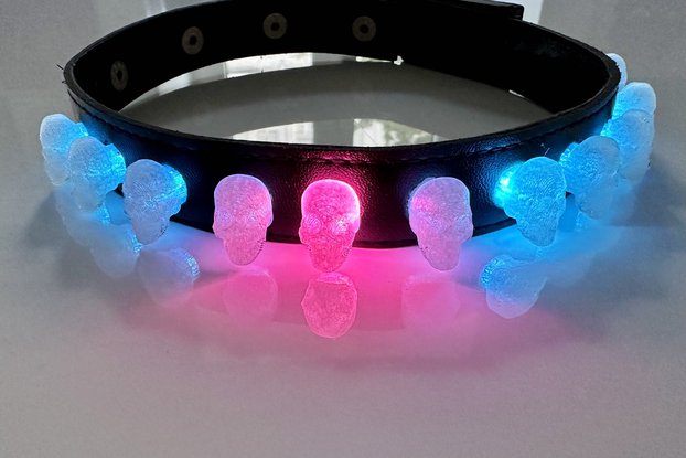 Skull LED - Handmade necklace - Sound reactive