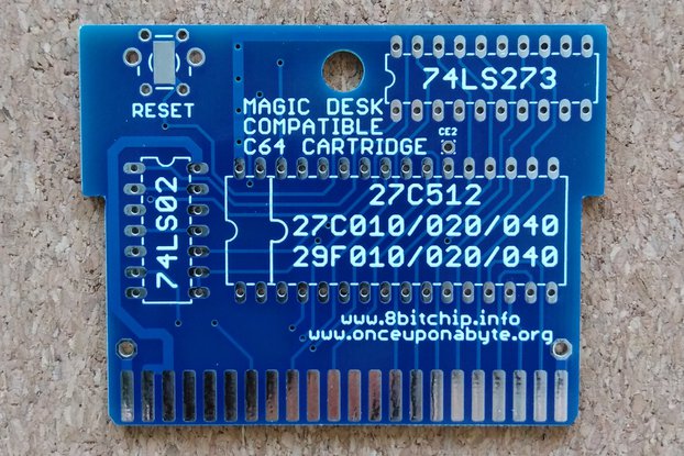 Magic Desk compatible C64 cartridge up to 512k PCB