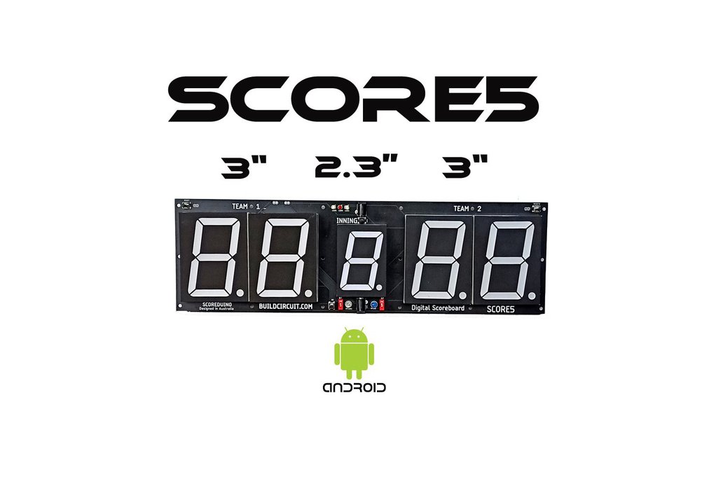 DIY Arduino based digital Scoreboard- SCORE5- 3" 1