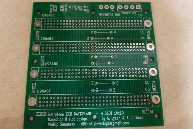 4 Four Slot ECB Eurocard Bus Backplane