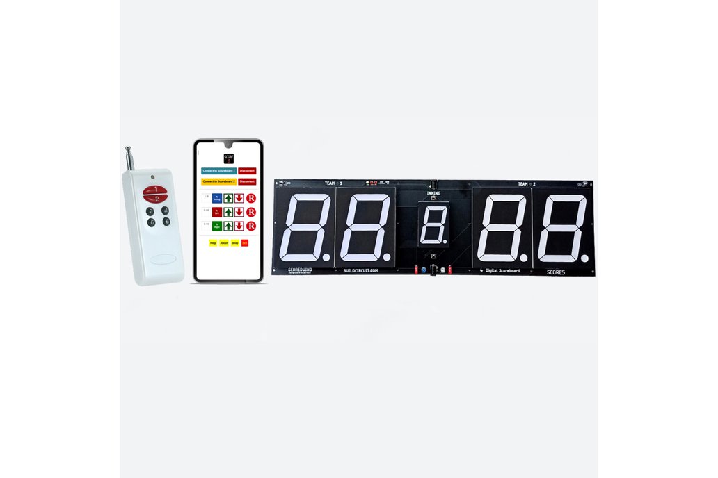 Digital Scoreboard with innings display- SCORE5-4" 1