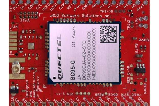 xyz-mIoT w. BC95G (ARM0 shield + NB-IOT modem)