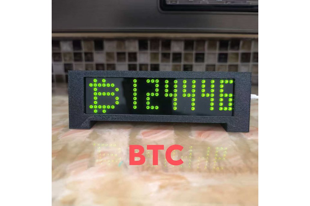 Crypto Price Ticker LED Desk Display Clock BTC 1
