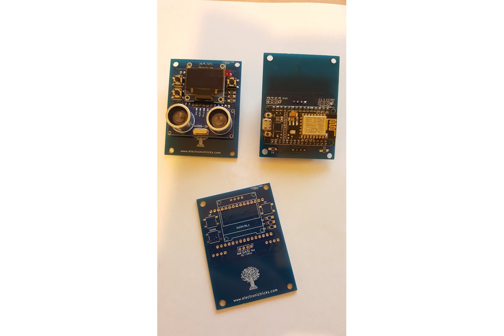 Ultrasound mini alarm with ESP8266 PCB 1
