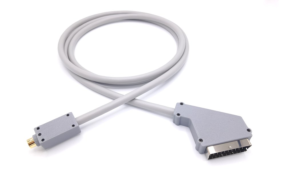 Premium Shielded RGB SCART Cable for Sega Saturn 1