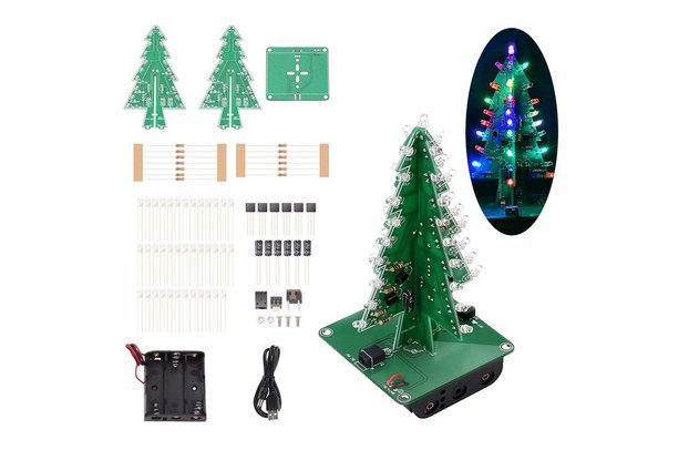 Adeept Colorful 3D Christmas Tree LED DIY Kit