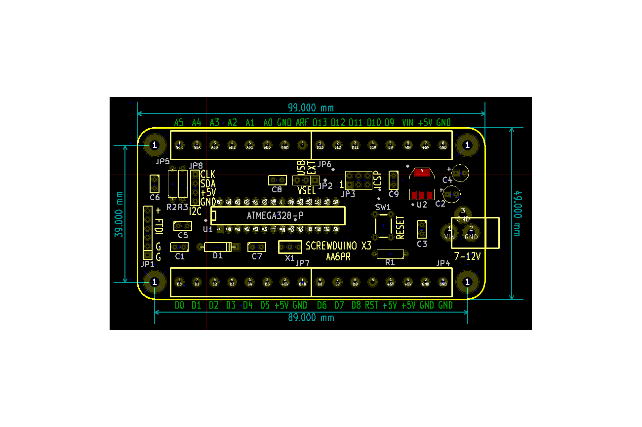 Arduino with screw terminals (Screwduino) from LandBoards on Tindie