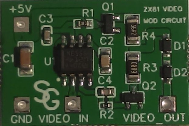 4 pcs. ZX81/TS1000/TS1500 composite video board