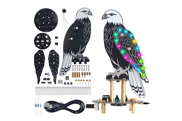 Eagle-Shaped Bird Sound Player Soldering Kit