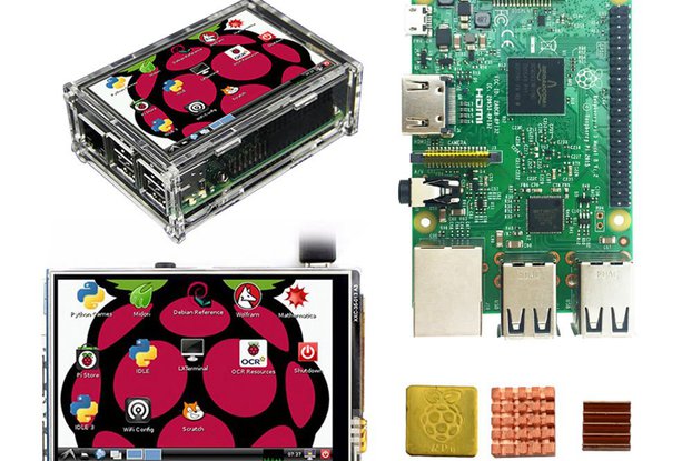 Raspberry Pi 3 Model B - Board + 3.5 in Display