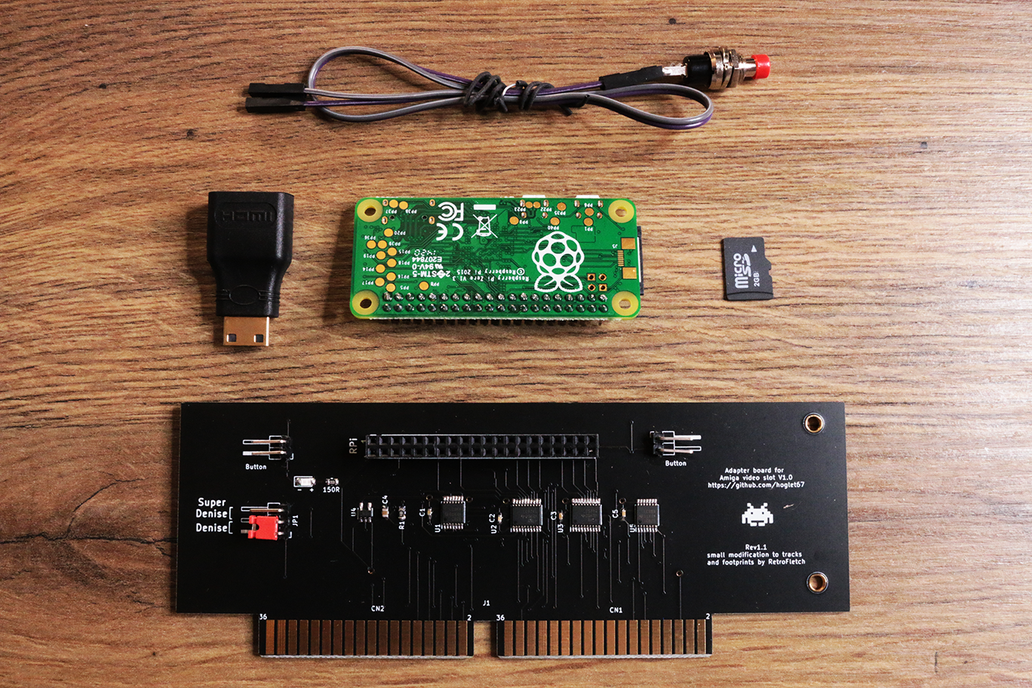 GOLD HDMI AMIGA 2000 / 3000 for Raspberry Pi Zero 1