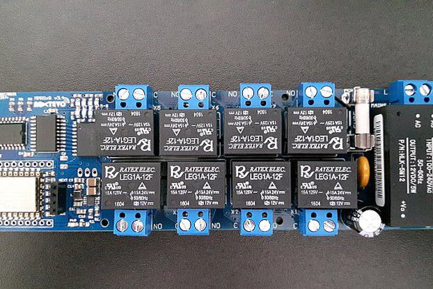 WIFI 8x MAINS Relays board for Home Automation
