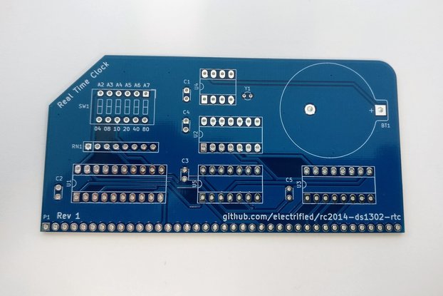 Real Time Clock PCB for the RC2014 Computer
