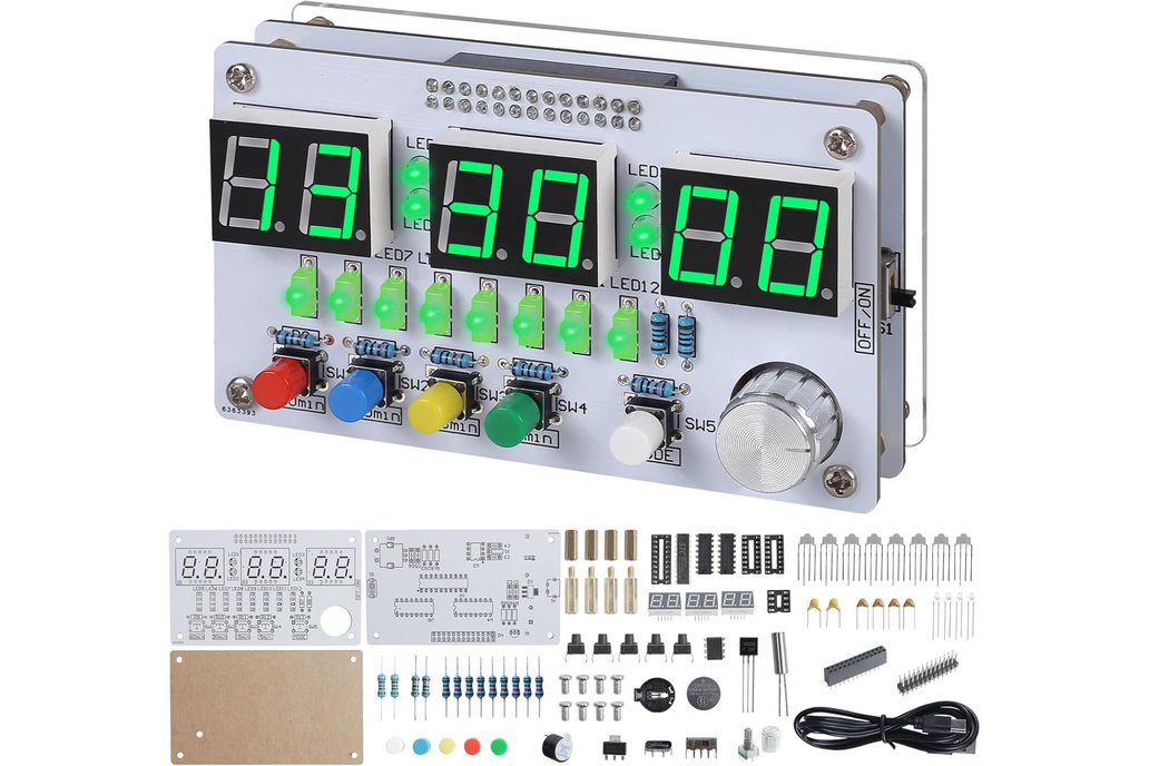 6-Bits Digital Clock DIY Soldering Practice Kit 1