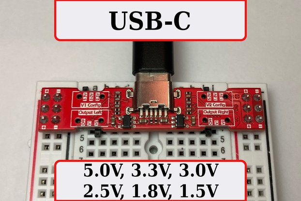 Power Supply Rail USB-C Kit for Breadboard