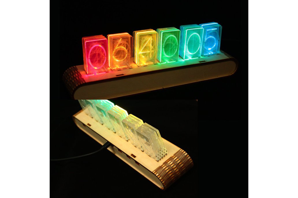 NIXT CLOCK - RGB WiFi Acrylic Nixie Kit esp8266 1