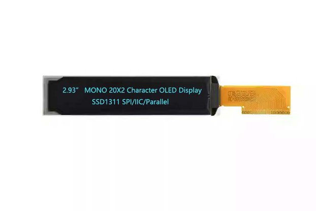SPI 2.93"oled character display module US2066 blue