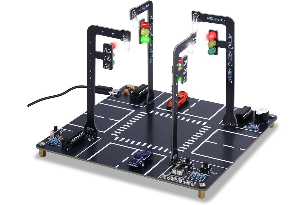 Traffic Light Simulator Kit - Soldering Project 1