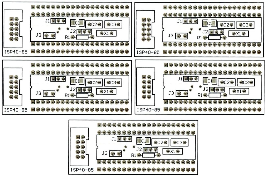 5PCS AVR/8051 40 Pin Breakout Boards 1