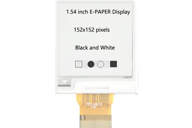 SPI 1.54" inch EPD Screen 152x152 e-Ink Display