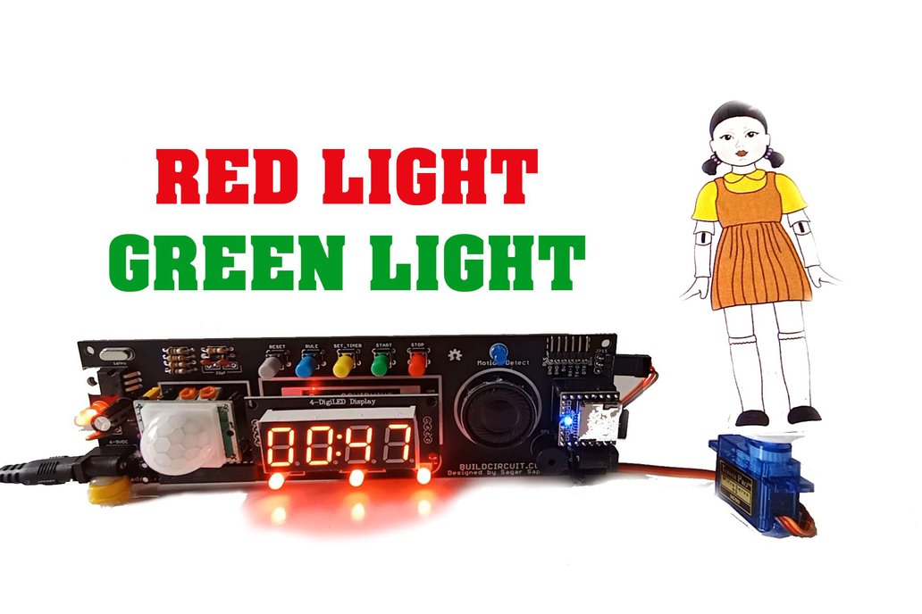 Squiduino- RED LIGHT GREEN LIGHT With Servo 1